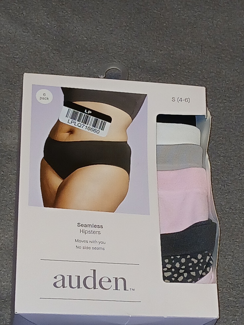 auden Women’s Seamless Hipster Panties - Pink, Gray, White & Black Pack